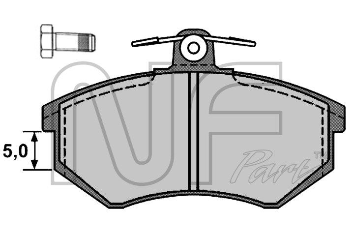 NF PARTS Комплект тормозных колодок, дисковый тормоз NF0017701